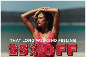 25% off everything. Starts now, ends Monday