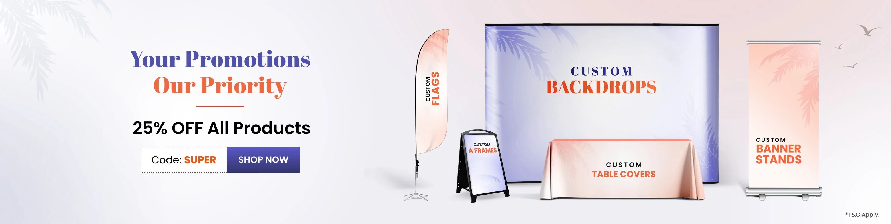 Proof of coupon - Banner Buzz - Banner Buzz custom backdrops [[25% off]] on all products
