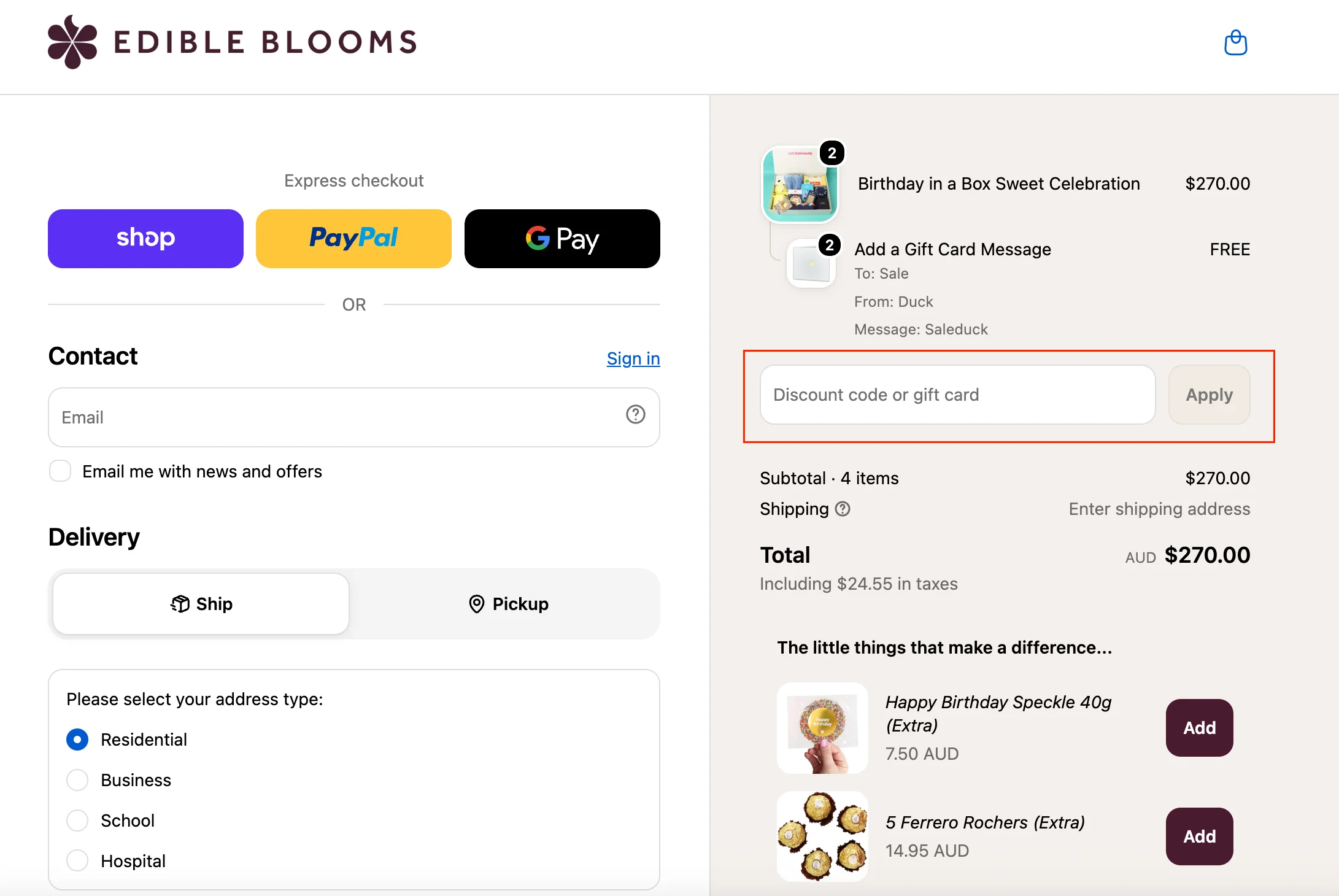 Do you have your own Edible Blooms discount code? - Edible Blooms