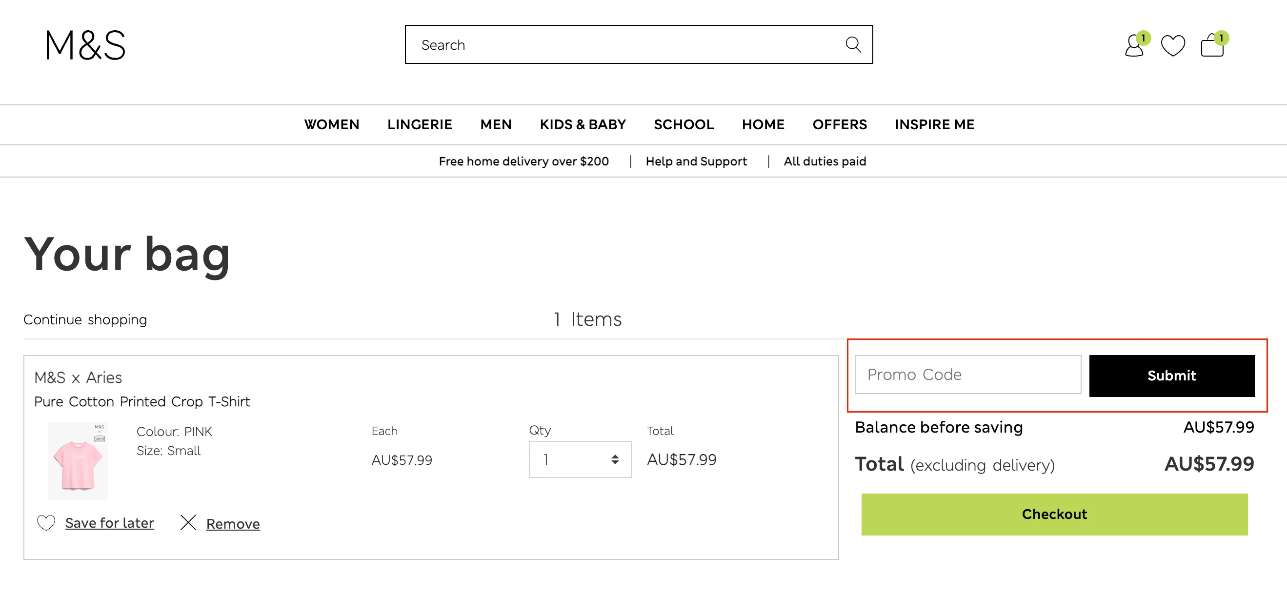 How to use a working promo code? - Marks &amp; Spencer