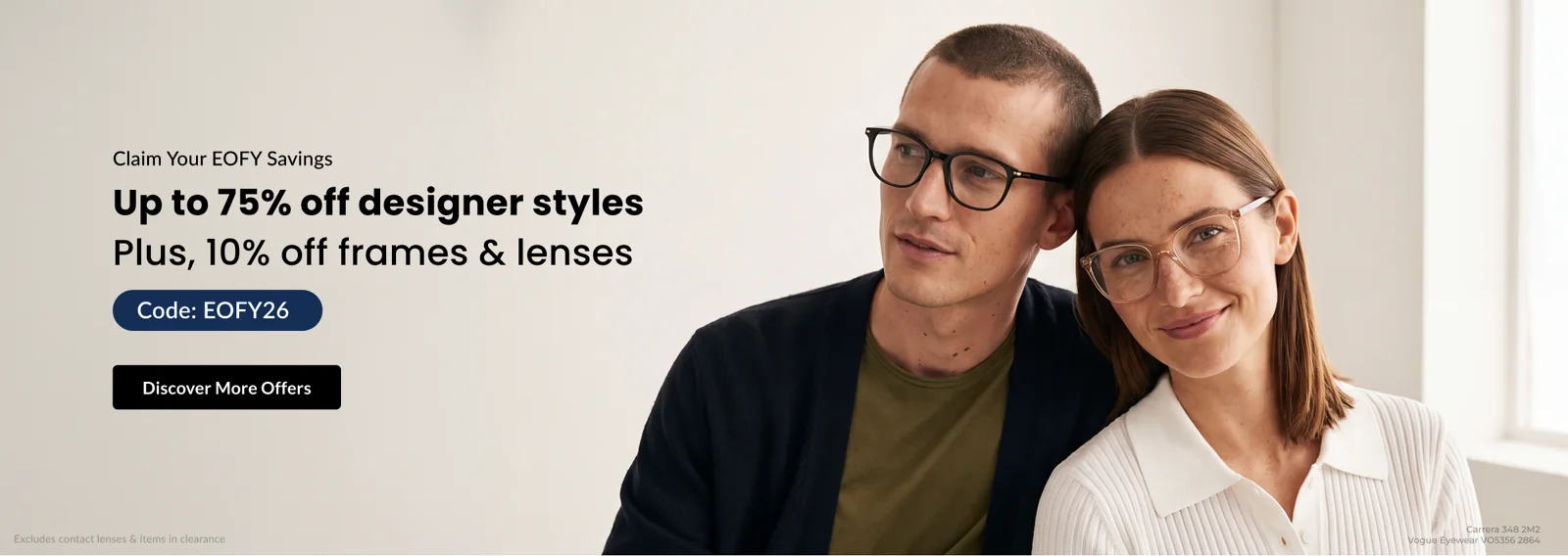 Proof of coupon - Vision Direct  - Vision Direct EOFY sale coupon code: [[up to 75% off]]